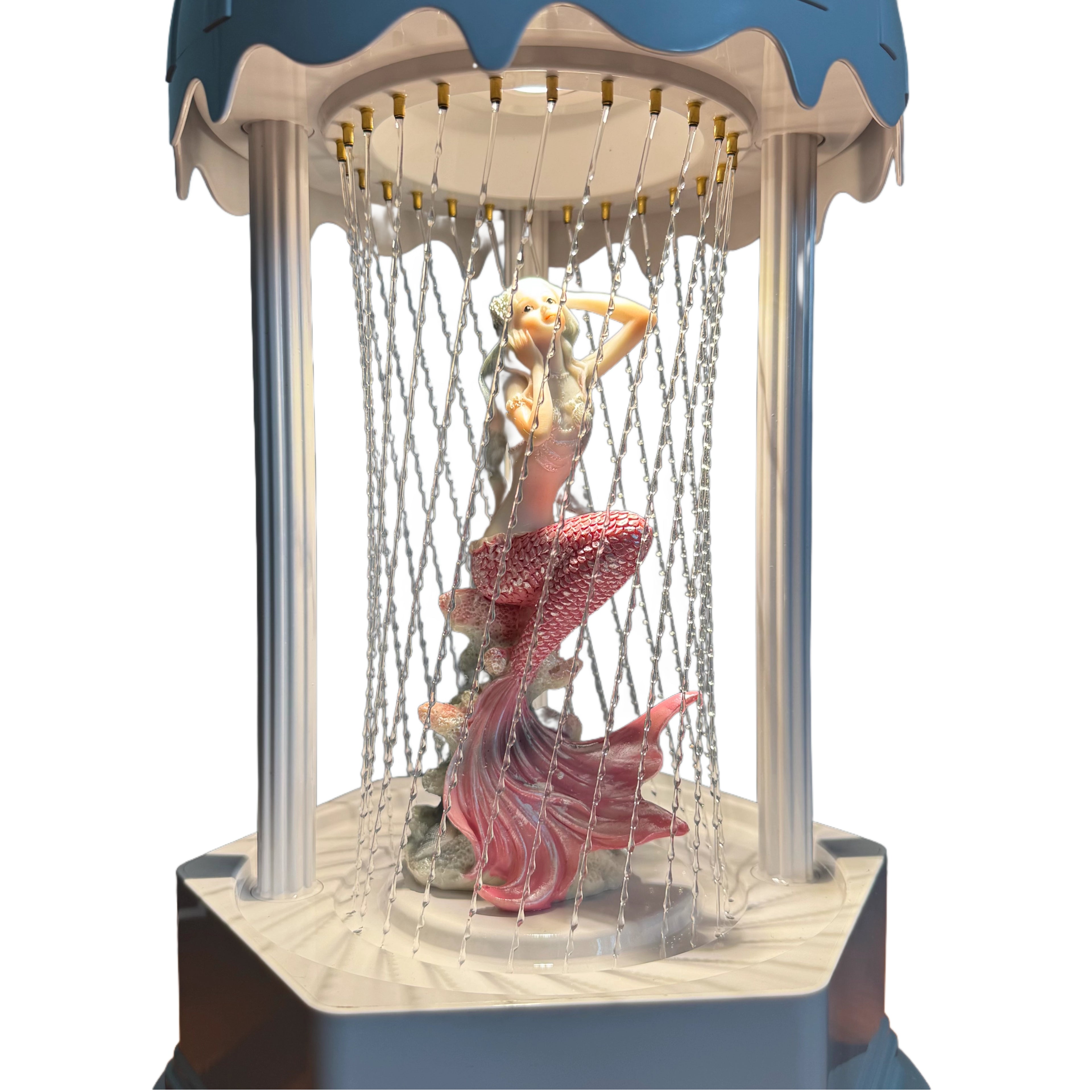 MINI Oil Rain Lamp - Pink mermaid，Retro oil rain  lamp for table, suitable for wedding stores and gifts