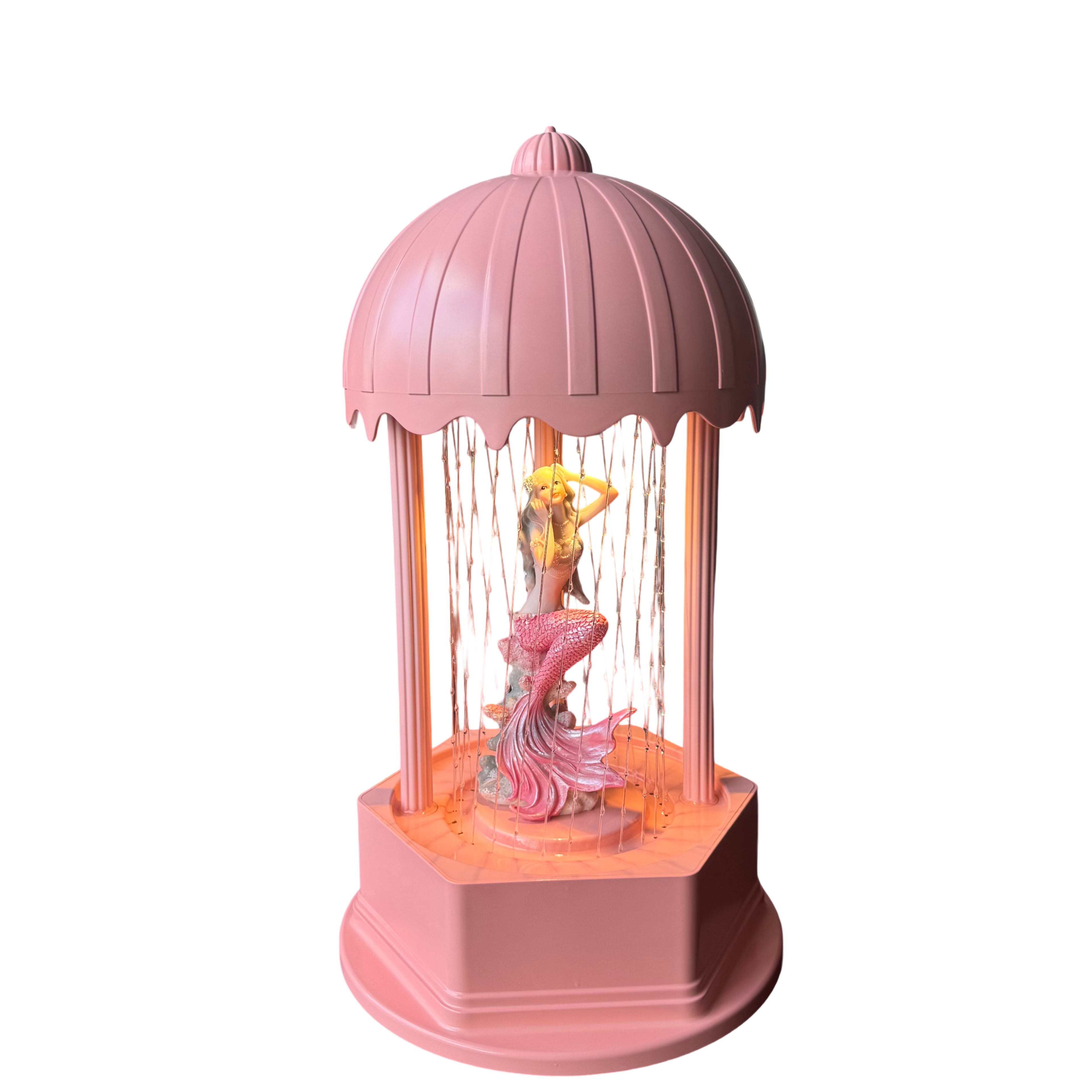 PINK MINI Retro Oil Rain Lamp– Lady Pink Mermaid– Rainfall Indicator lamp，Vintage Table lamp,  Suitable for bedrooms, Living Rooms and Stores