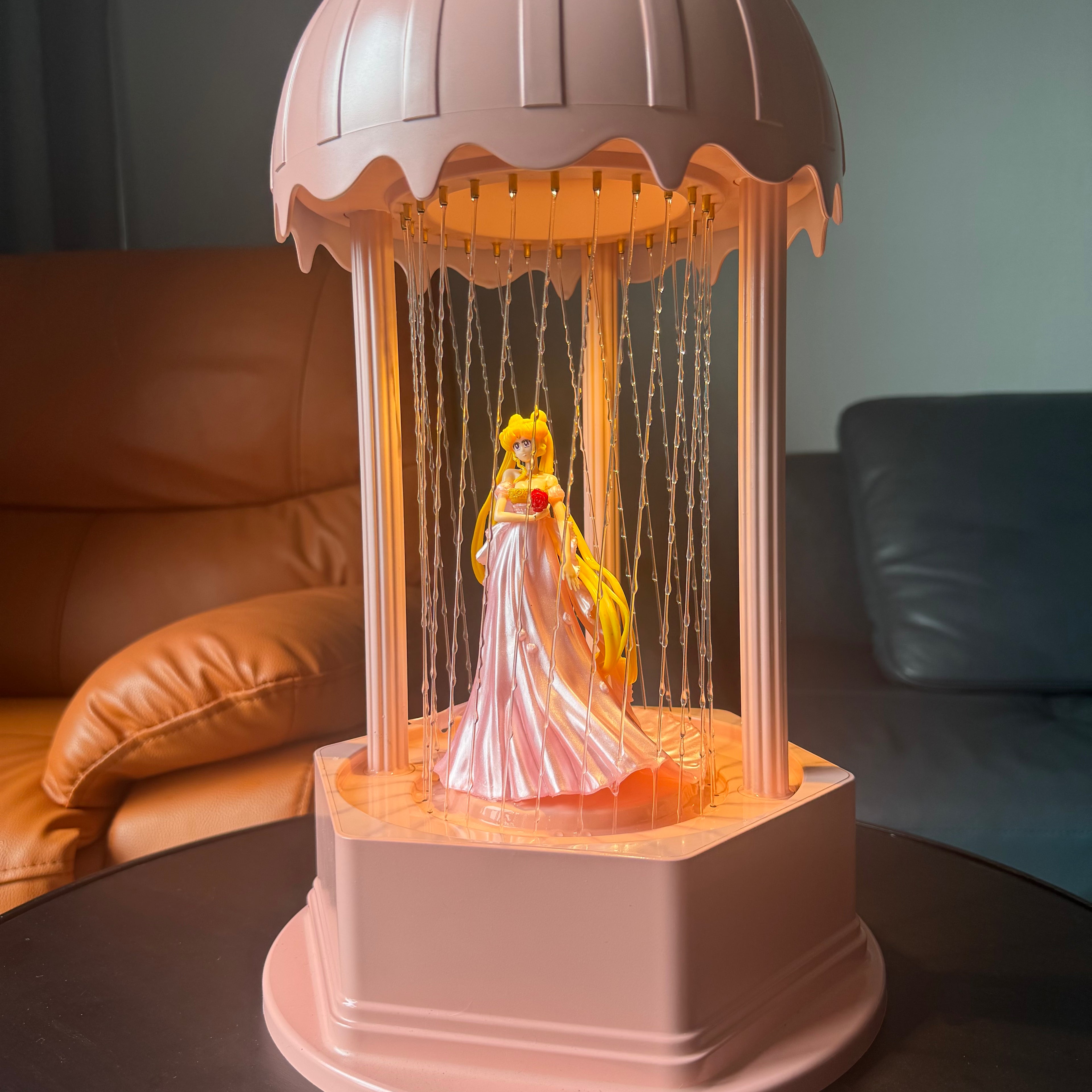 MINI Oil Rain Lamp - Pink Serene Princess，Retro oil rain  lamp for table, suitable for wedding stores and gifts