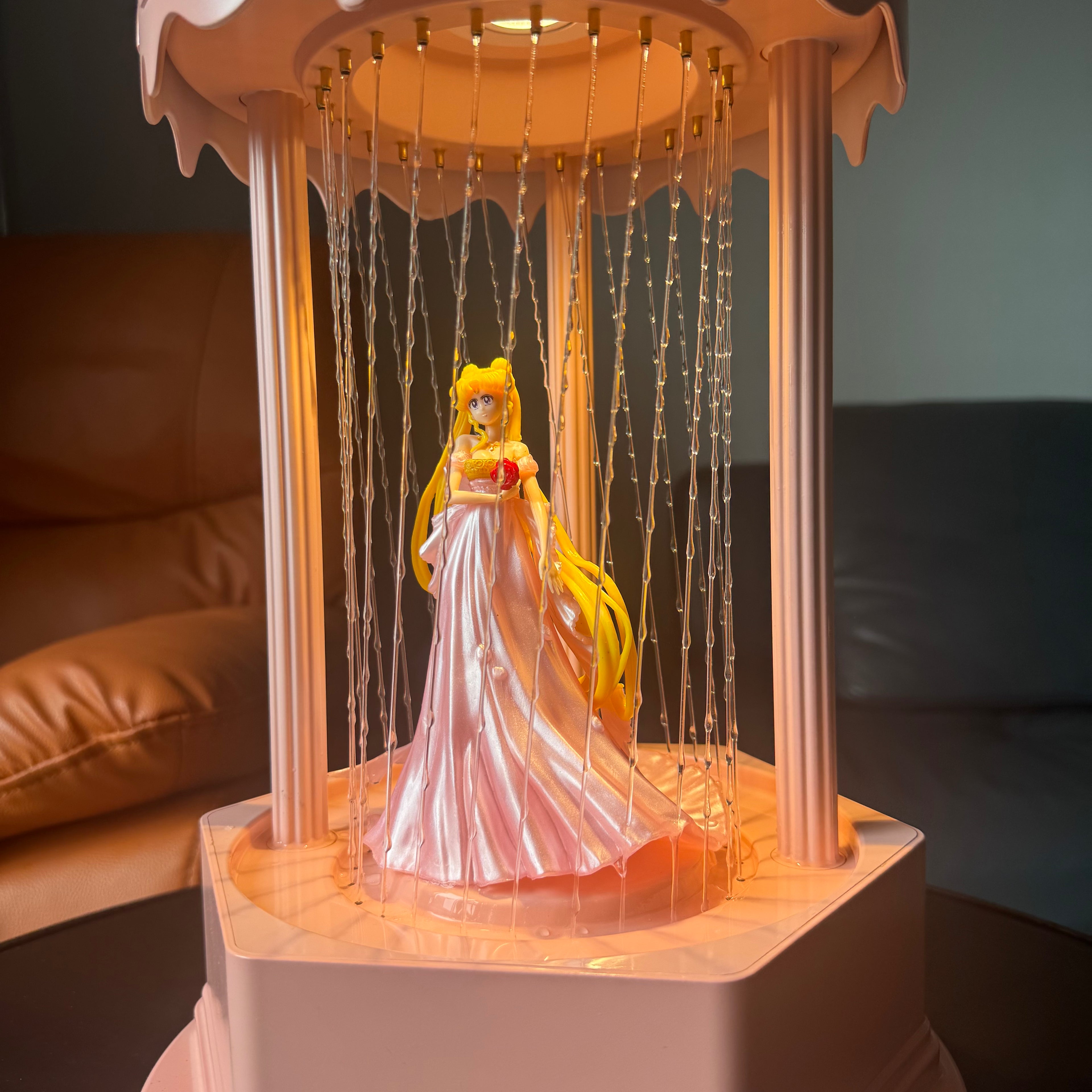 MINI Oil Rain Lamp - Pink Serene Princess，Retro oil rain  lamp for table, suitable for wedding stores and gifts