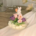 Easter Bunny Tulip Aromatherapy Stone, a small tabletop decoration, suitable for use as an in-car or home aromatherapy product