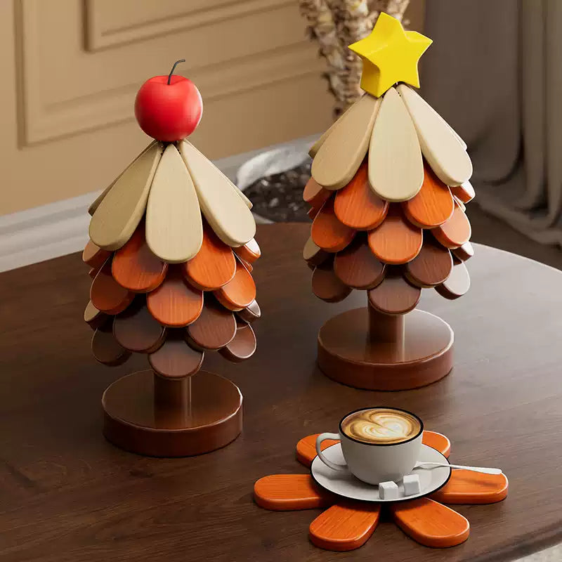 Christmas tree heat insulation pad, Christmas tree ornaments, heat insulation and anti-scald kitchen towel