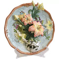 Retro-style Ceramic decorative plate in the shape of a lily, suitable as a gift for weddings or birthdays